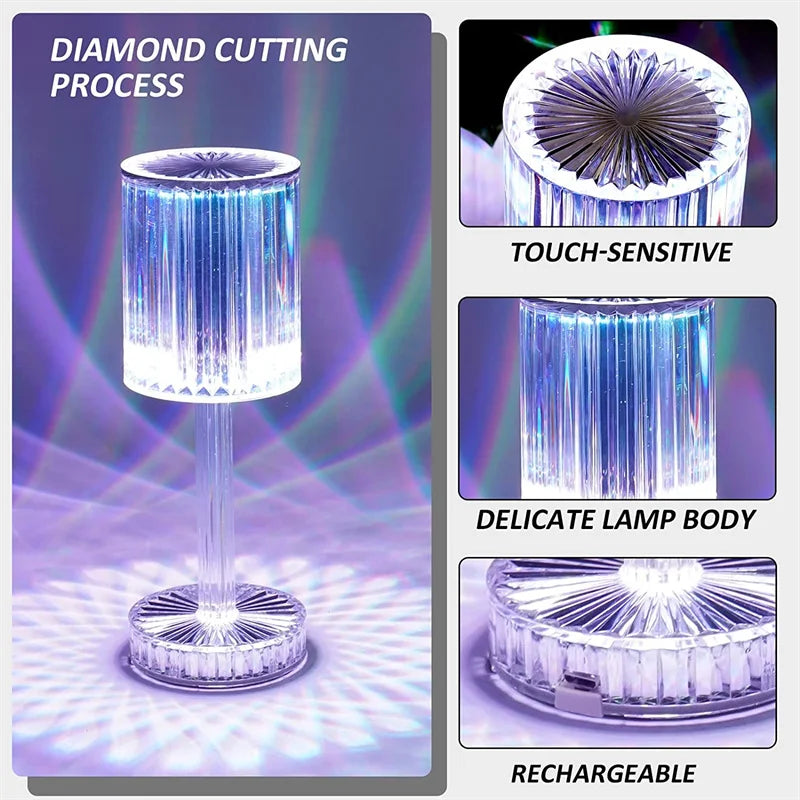 CrystalGlow LED Projection Lamp