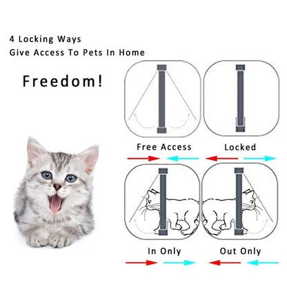 Transparent Pet Gate with Security Lock