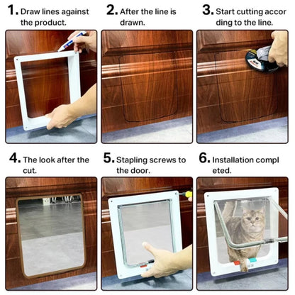 Transparent Pet Gate with Security Lock