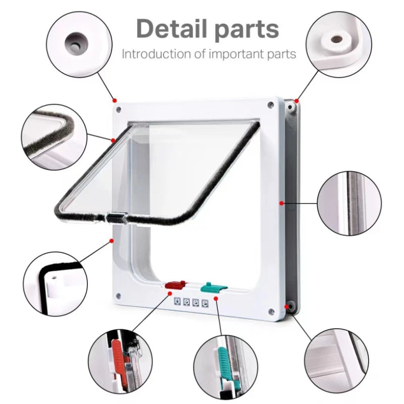 Transparent Pet Gate with Security Lock